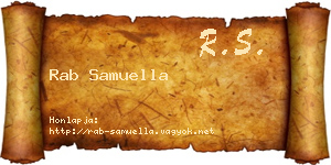 Rab Samuella névjegykártya